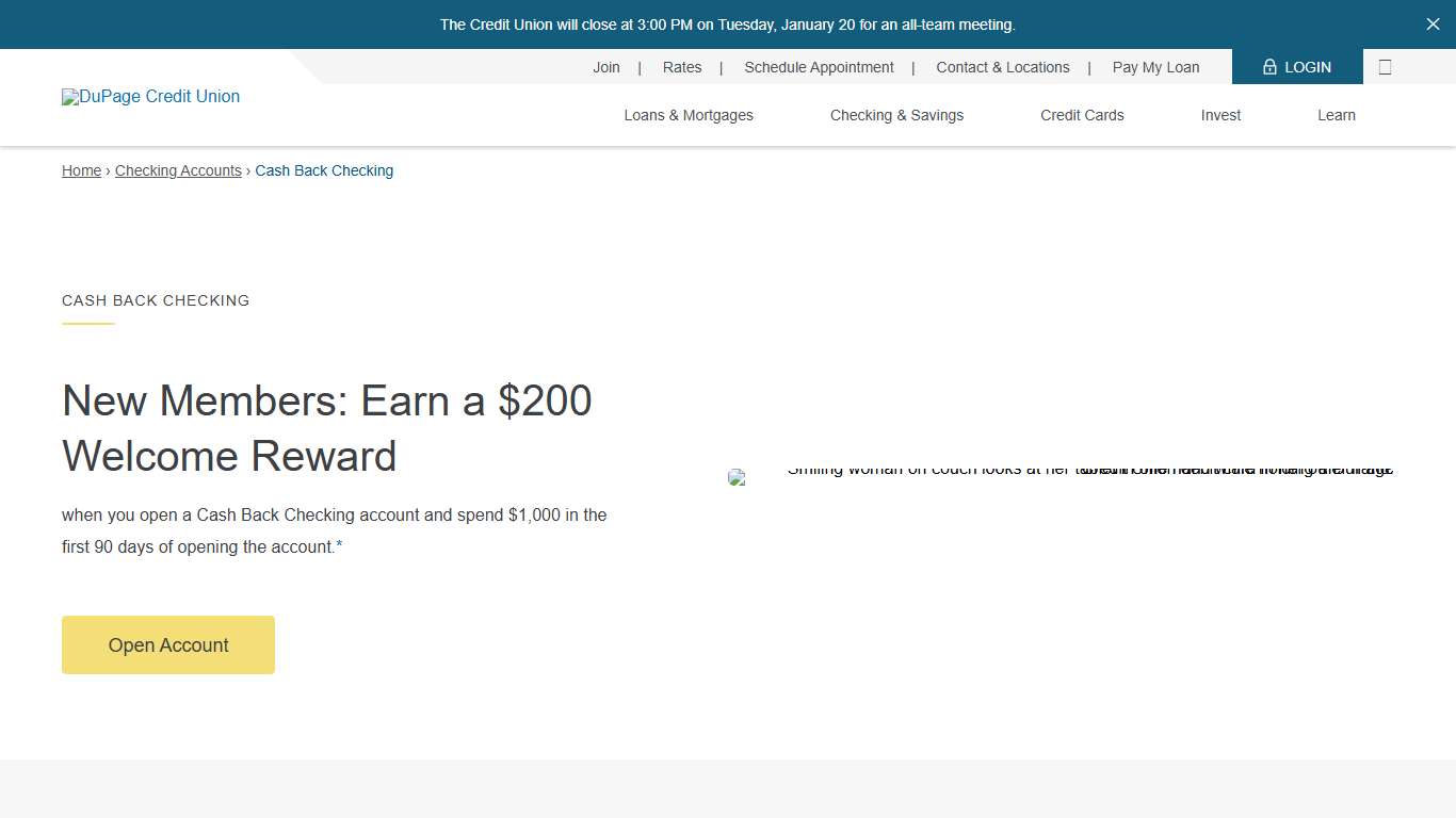 Cash Back Checking - Earn When You Spend | DuPage Credit Union
